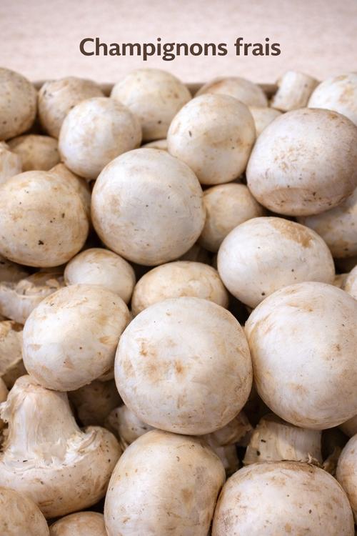 Champignons de Paris (500g) frais du marché de Rungis - Epicerie SIAM