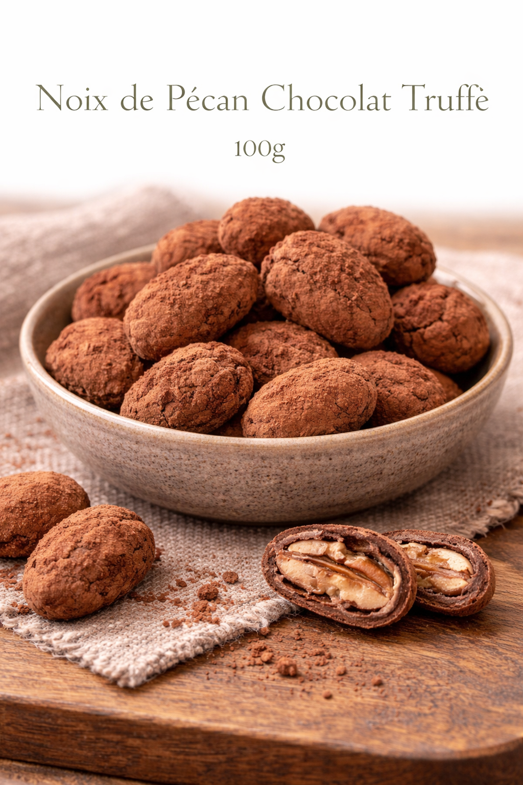 Noix de Pécan Chocolat Truffe 100g - Épicerie fine gastronomique - Epicerie SIAM
