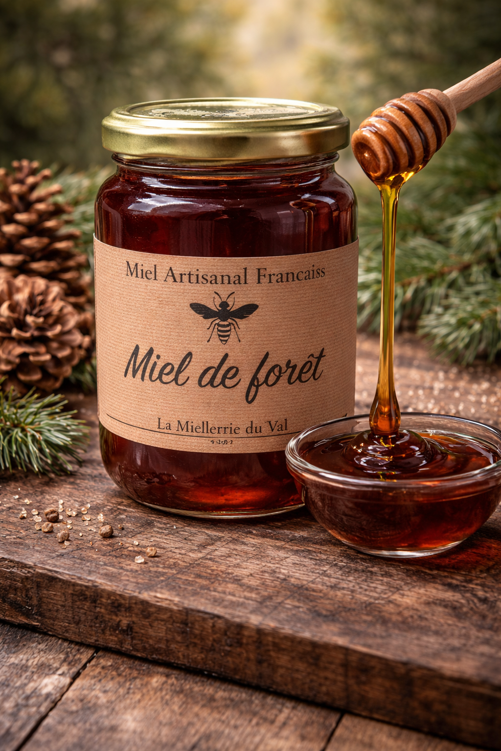 Miel de la Miellerie du Val - Apiculteur Local 500g - Vue 4 - Epicerie SIAM