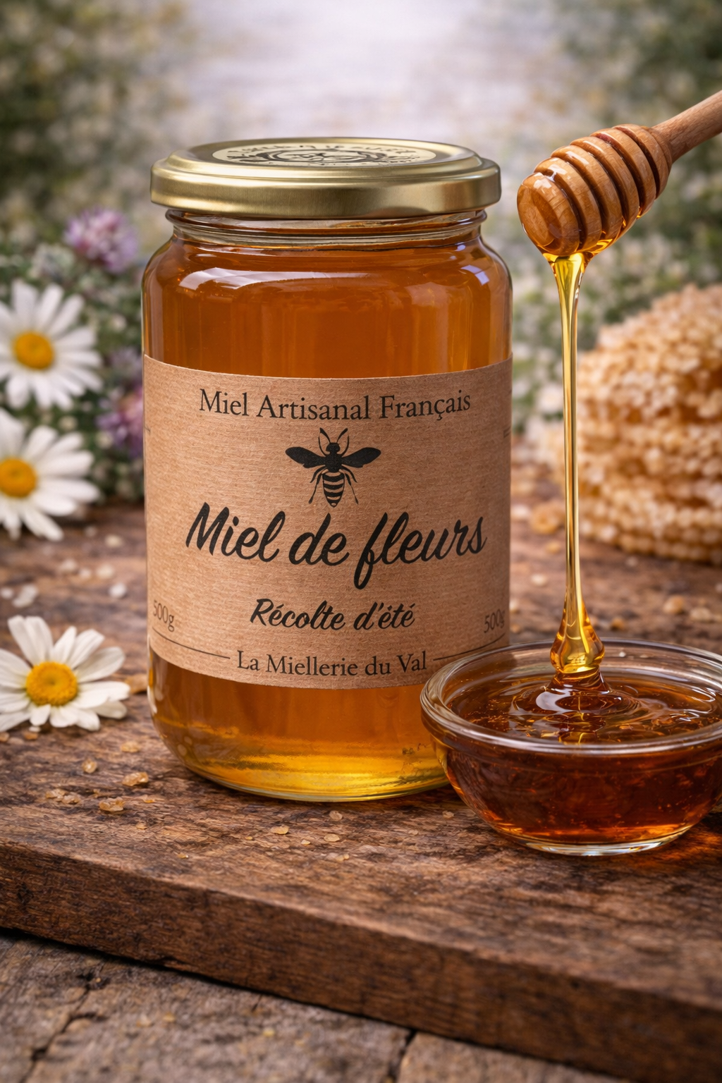 Miel de la Miellerie du Val - Apiculteur Local 500g - Vue 6 - Epicerie SIAM